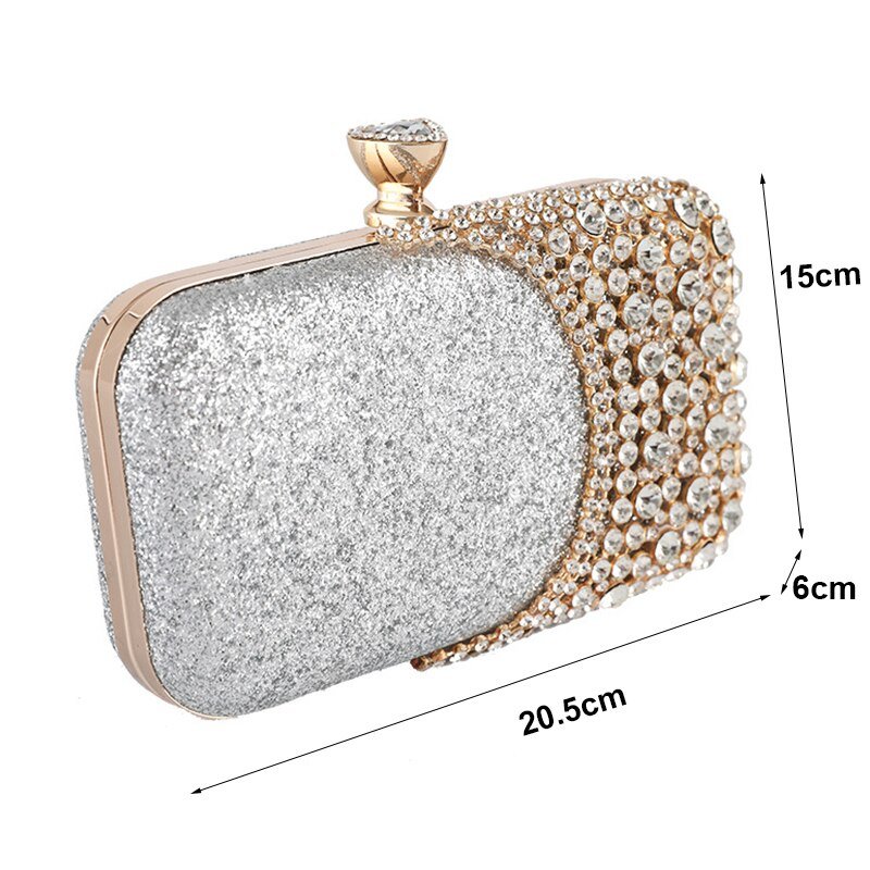  FSYSM Women Sequin Moonlight Shiny Clutch Bag Vintage Clutch  Purse Cocktail Wedding Party Evening (Color : Champagne) : Clothing, Shoes  & Jewelry