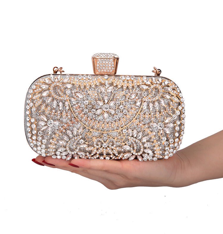 Golden Evening Clutch Bag Women Luxury Brand Bags Wedding Shiny