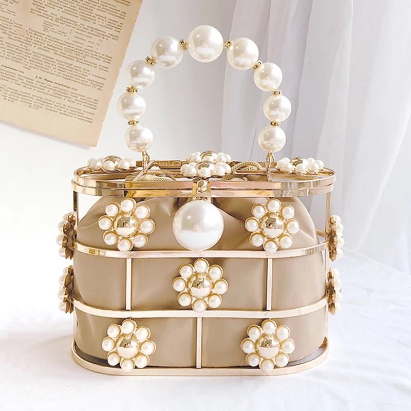 Luxy Moon Clear Acrylic Box Handbags For Party Wedding Pearls Chain Ladies  Evening Clutch Purses Bowknot Crossbody Hand Bag Z600