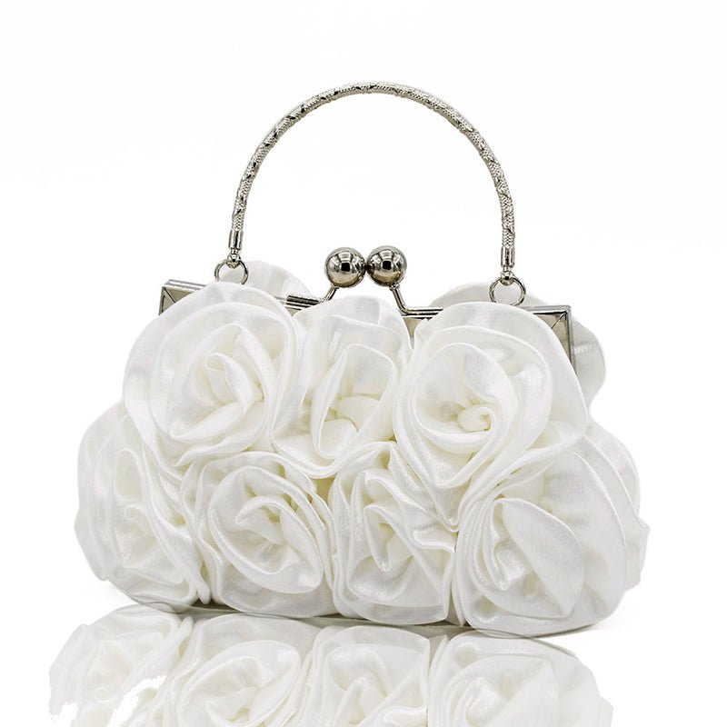 LHHMZ Women's Elegant Flower Clutch Bags Evening Bags Wedding Clutch Purse  Flowers Shoulder Bags Bridal Wedding Handbag