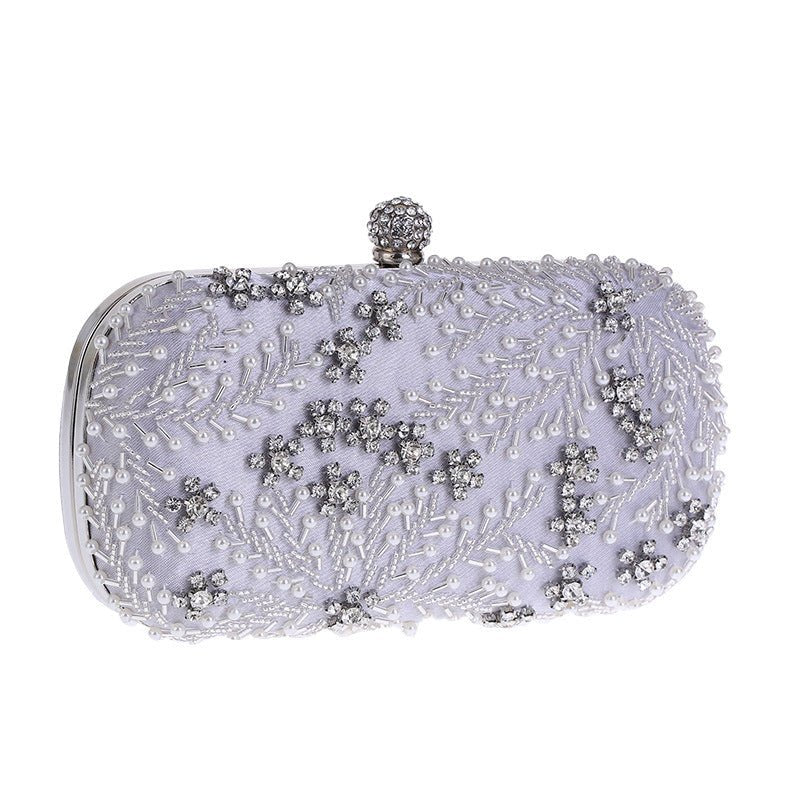 Diamante clutch bag | Silver bridal bag | Elegant style