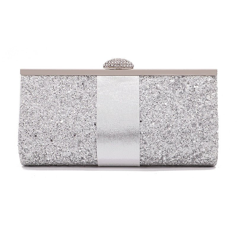 Silver I.N.C. Carolyn Glitter Clutch Purse Bag | eBay