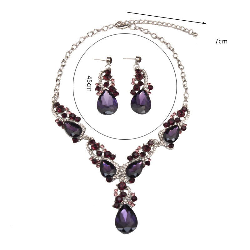 Women's Crystal Wedding Jewelry Sets Necklace